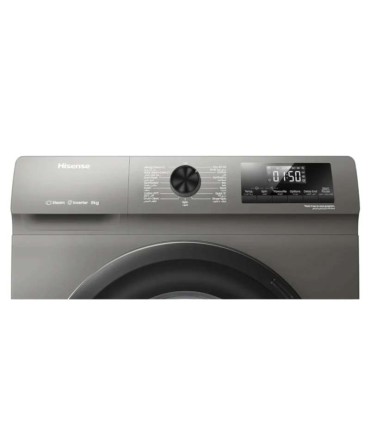 ماشین لباسشویی هایسنس ۸ کیلوگرم مدل WFQP8012GTS رنگ خاکستری
